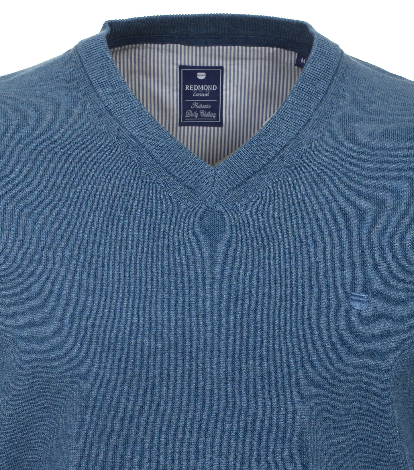 V-Hals Blå Bomullströja