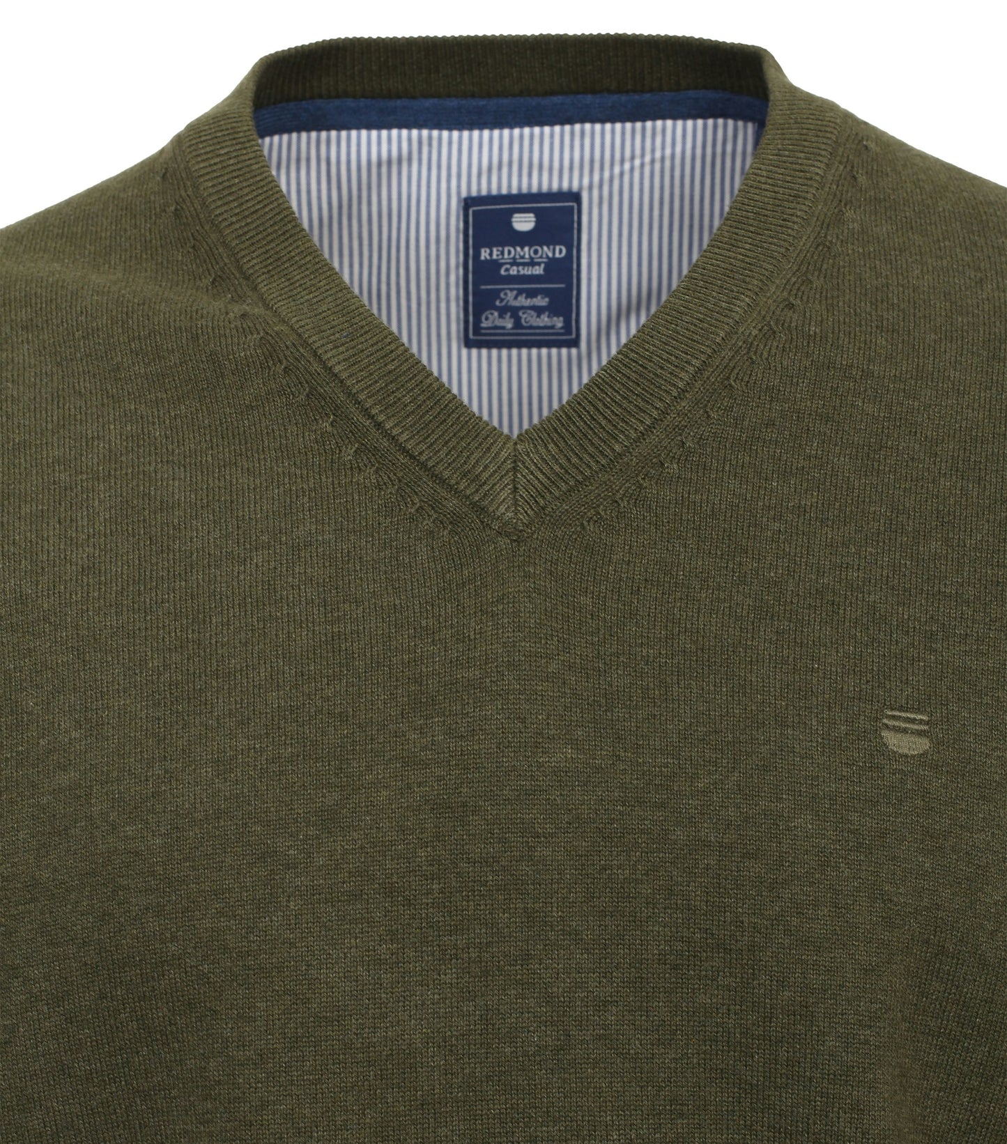 V-Hals Grön Bomullströja