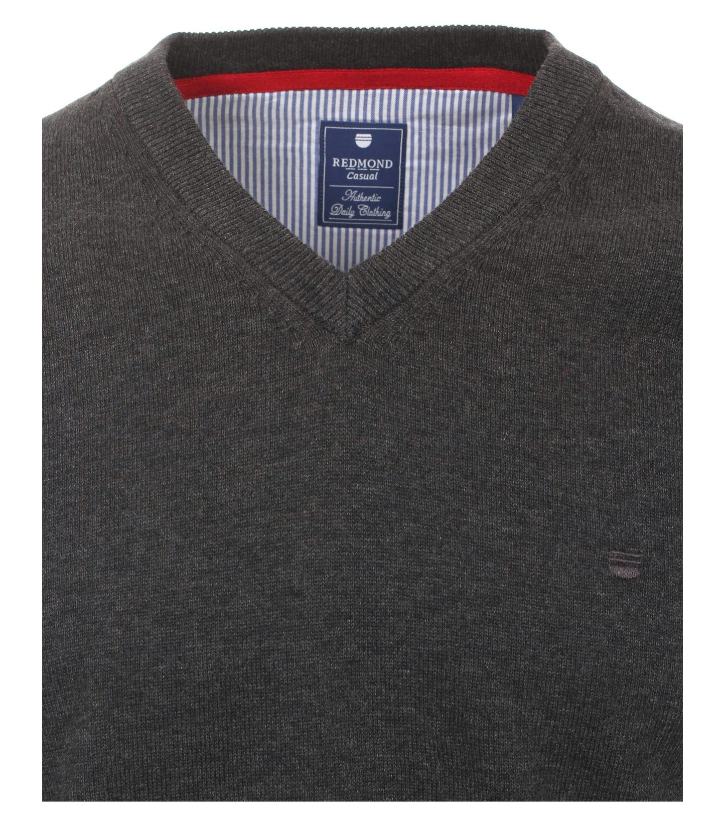 V-Hals Grå Bomullströja