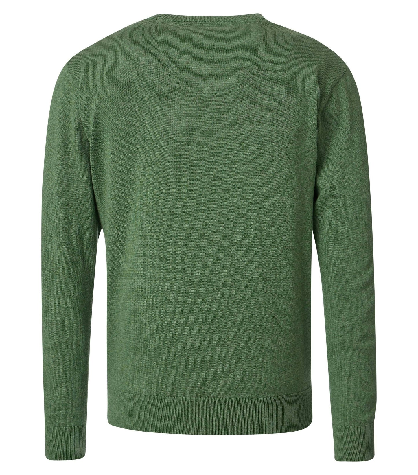 V-Hals Mellan Grön Bomullströja