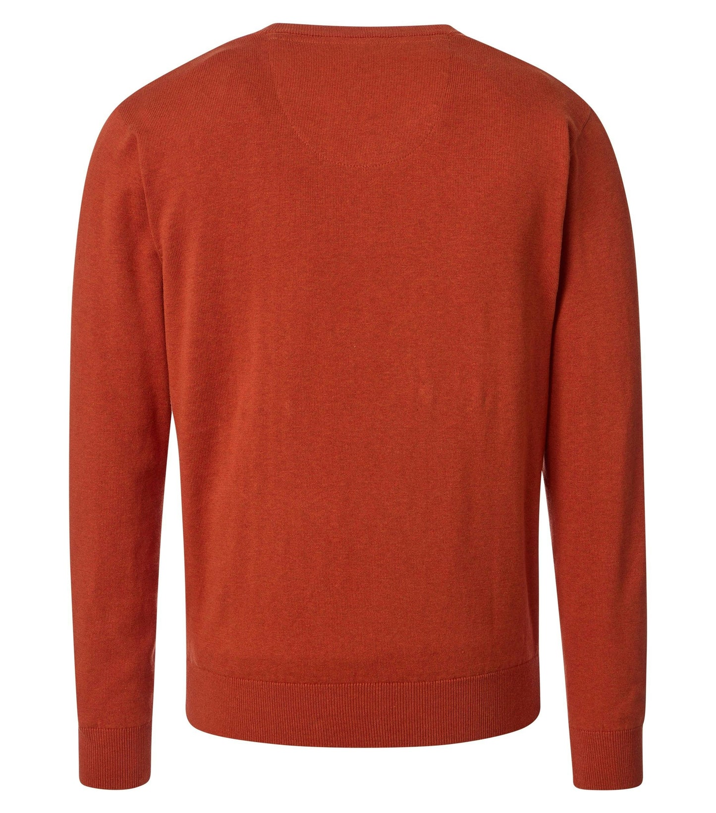 V-Hals Mellan Orange Bomullströja