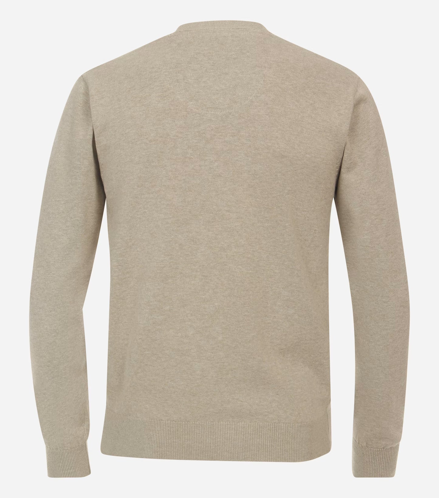 V-Hals Beige Bomullströja