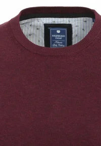 O-Hals Röd Bomullströja