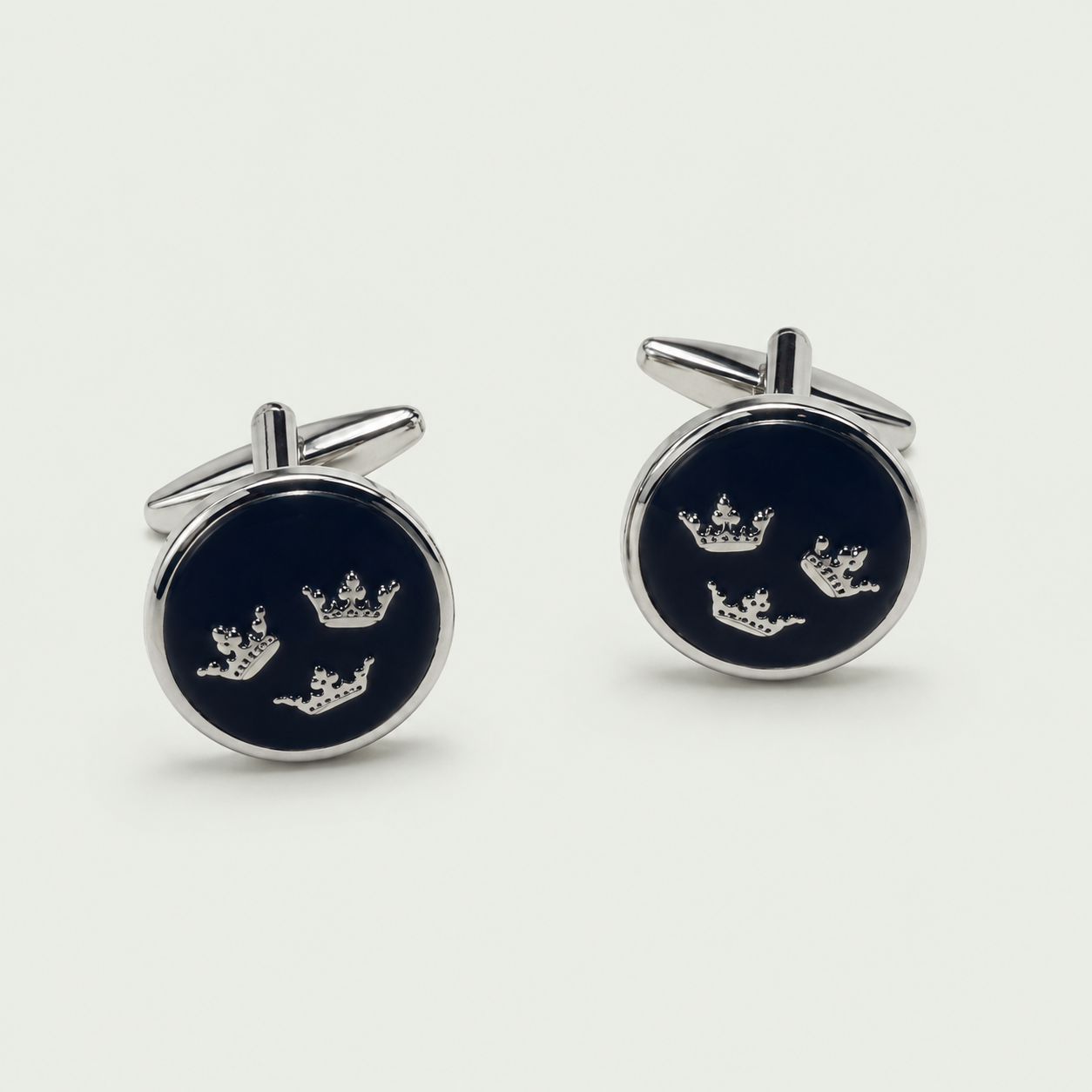 Manschettknappar Tre Kronor - Silver