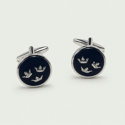 Manschettknappar Tre Kronor - Silver