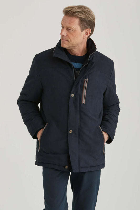 Erla of Sweden Marinblå Alcantara Jacka