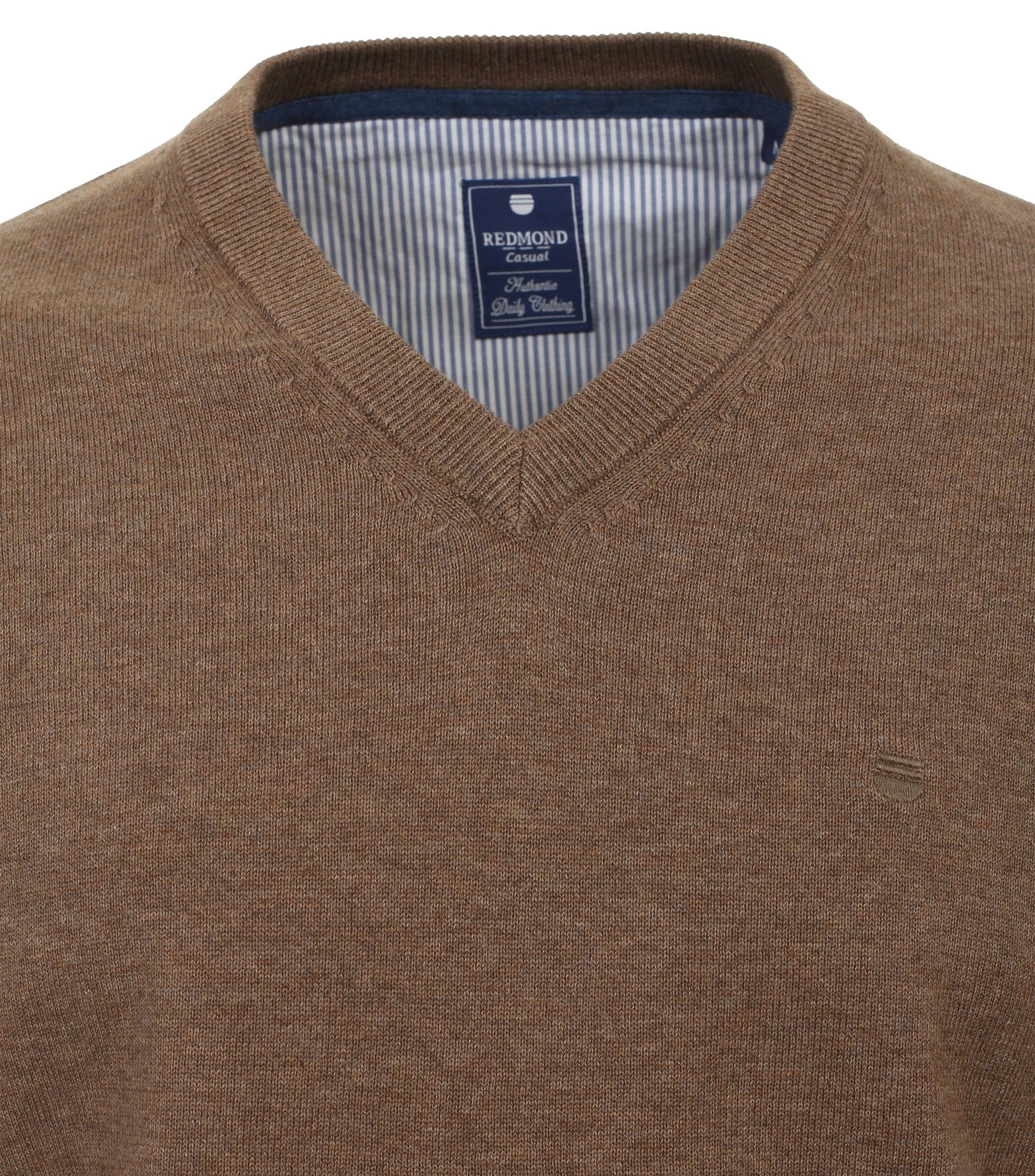 V-Hals Beige Bomullströja