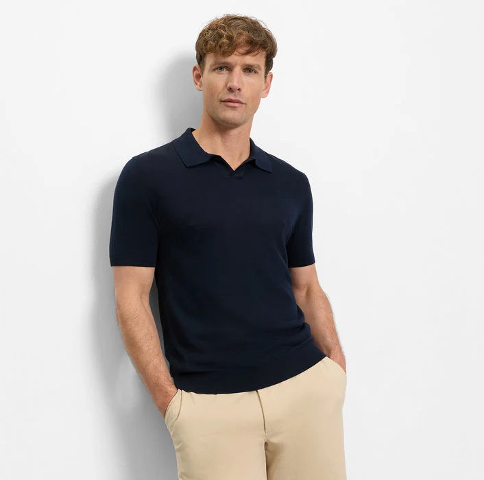 Kurzarm Polo Strick Tröja